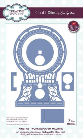 Working Candy Machine Kinetics Craft Dies by Sue Wilson Creative Expressions CED22004
