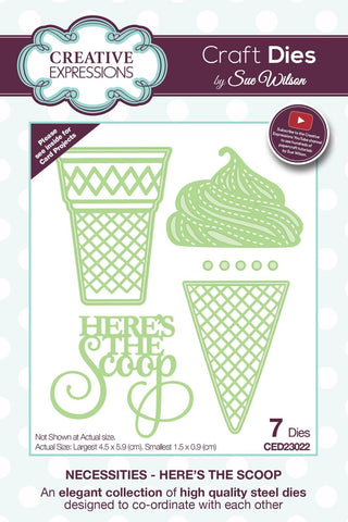 Here's The Scoop Die Necessities Collection by Sue wilson Creative Expressions CED23022
