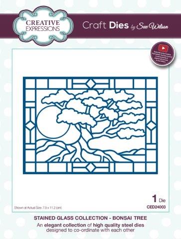 Bonsai Tree Stained Glass Collection Die By Sue Wilson Creative Expressions CED24003