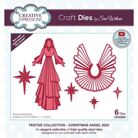 Christmas Angel 2022 Festive Collection by Sue Wilson Creative Expressions CED3230