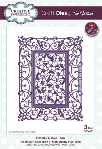 Ava Frames and Tags Collection Die By Sue Wilson Creative Expressions CED4350