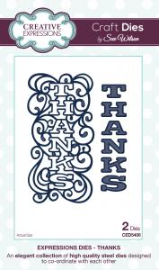 Thanks Craft Die Expressions Dies by Sue Wilson Creative Expressions CED5408