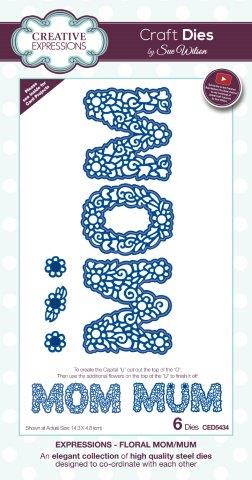 Floral Mom / Mum Expressions Collection Dies By Sue Wilson Creative Expressions CED5434
