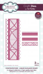 Linear Elegance Edger Configurations Dies by Sue Wilson Creative Expressions CED6413