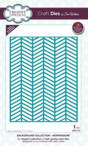 Herringbone Background Collection BySue Wilson Creative Expressions CED7115