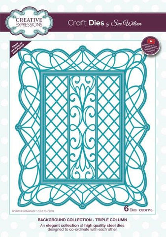 Triple Column Background Collection Dies by Sue Wilson Creative Expressions CED7116