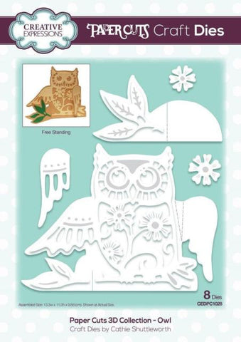 Owl Paper Cuts 3D Collection Craft Dies By Cathie Shuttleworth Creative Expressions CEDPC1028