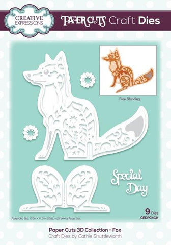 Fox Paper Cuts 3D Collection Craft Dies By Cathie Shuttleworth Creative Expressions CEDPC1031