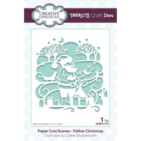 Father Christmas Paper Cuts Collection Craft Die By Cathie Shuttleworth Creative Expressions CEDPC1179