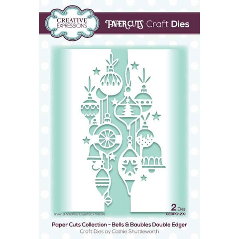 Bells & Baubles Double Edger Paper Cuts Collection Craft Die By Cathie Shuttleworth Creative Expressions CEDPC1209