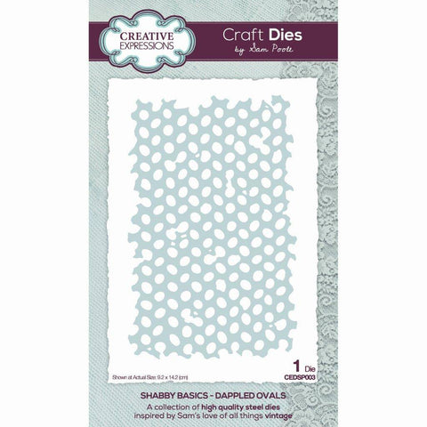 Dappled Ovals Shabby Basics Die By Sam Poole Creative Expressions CEDSP003