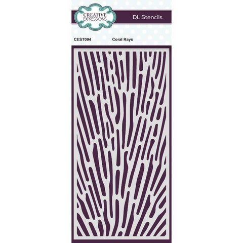 Coral Rays DL Stencils By Creative Expressions CEST094
