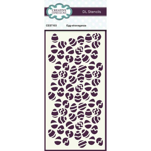 Egg Stravaganza DL Stencils By Creative Expressions CEST103