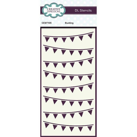 Bunting DL Stencils By Creative Expressions CEST105