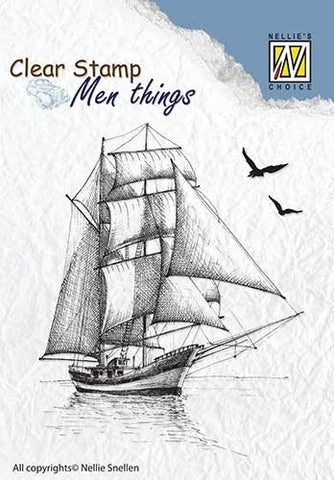 Nellie Snellen Clear Stamps Men Things - Sailingboat CSMT008