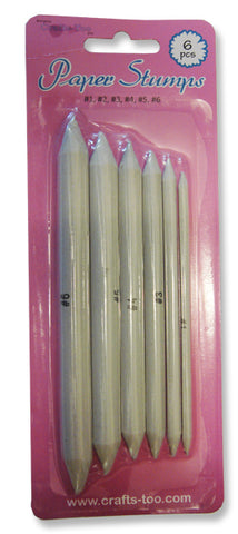 Paper Stumps Sizes 1-6 Pencil Blnding Tool 6Pk By Crafts Too CT21136