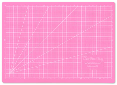 Pink & Black A4 Cutting Mat Self Healing Mat By Craft Too CTCMA4