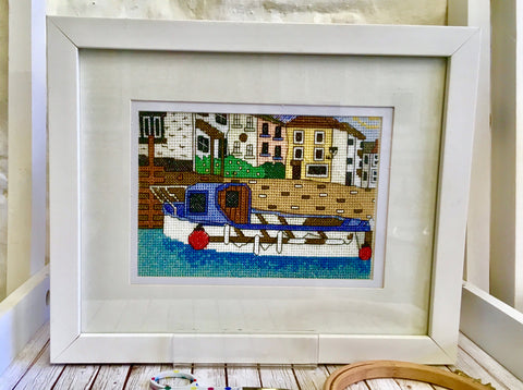 Polperro Harbour Counted Cross Stitch Kit By Emma Louise Art Stitch Design