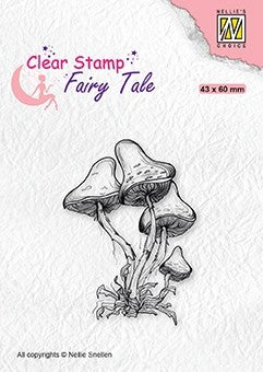 Mushrooms Fairy Tale Nellie Snellen Flower Clear Stamps By Nellies Choice FTCS023