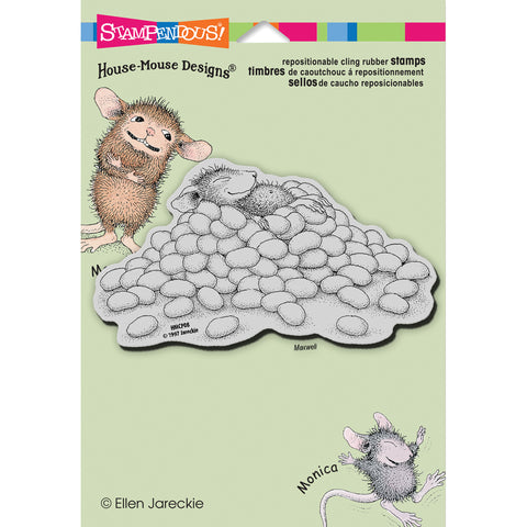 Jelly Bean Nap House Mouse Designs Cling Rubber Stamp By Stampendous HMCP08