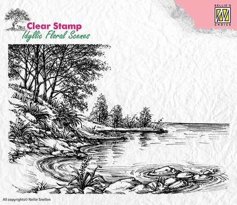 Waters Edge Clear Stamp Idyllic Floral Scenes Nellie Snellen IFS006