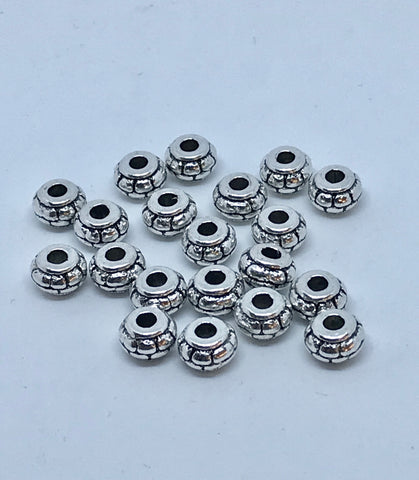 Tibetan Style Antique Silver Spacers, Lead & Cadmium Free, 8mm TRC312