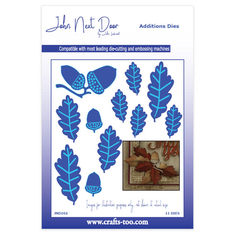 Acorns and Leaves John Next Door Additions Dies (6pcs) JND102