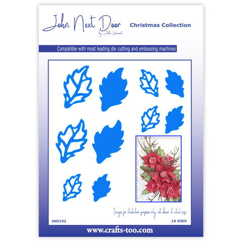 Poinsettia Leaves Die John Next Door Christmas Collection Dies John Lockwood JND192