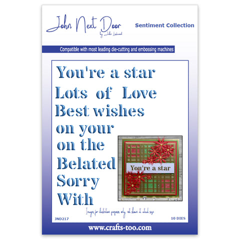 Stencil Occasions Sentiments John Next Door Additions Dies By John Lockwood JND217