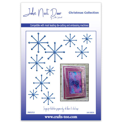 Funky Snow Stars Christmas Collection Die John Next Door By John Lockwood JND252