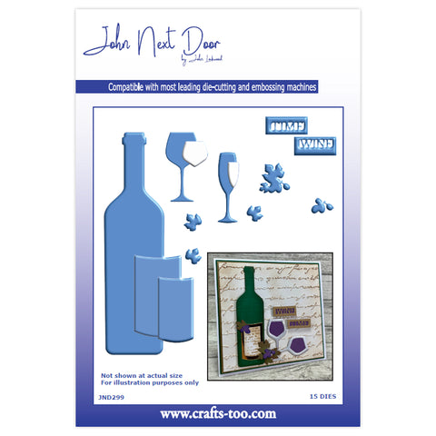 Wine Time John Next Door Die By John Lockwood (14pcs) JND299 Crafts Too