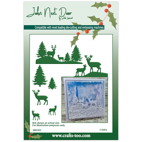 Deer Scenes 2022 John Next Door Christmas Collection 2022 Dies By John Lockwood JND305