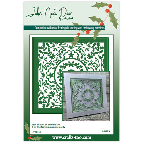 Majestic Holly Frame John Next Door Christmas Collection 2022 Dies By John Lockwood JND310