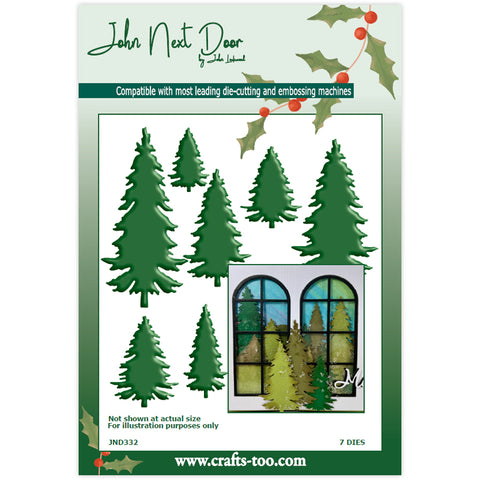 Fir Trees John Next Door Christmas Collection Dies By John Lockwood JND332