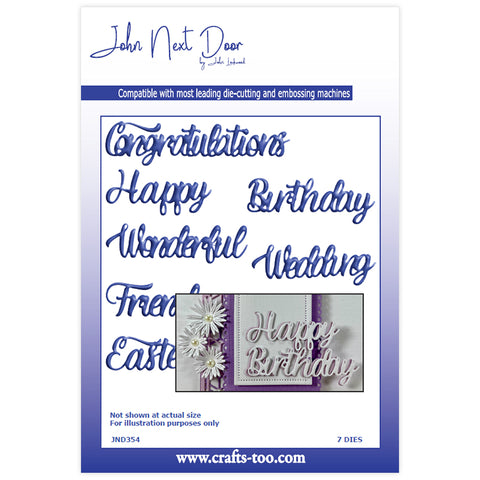 Birthday Sayings Sentiments John Next Door Additions Dies By John Lockwood JNDJND354