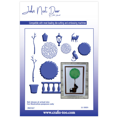 Topiary Trees & Cats Dies John Next Door By John Lockwood By Craft Too JND367