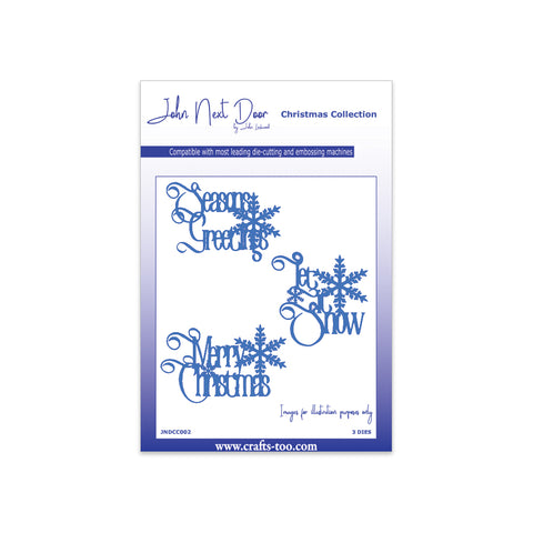 John Next Door Christmas Dies - Festive Greetings (3pcs) JNDCC002