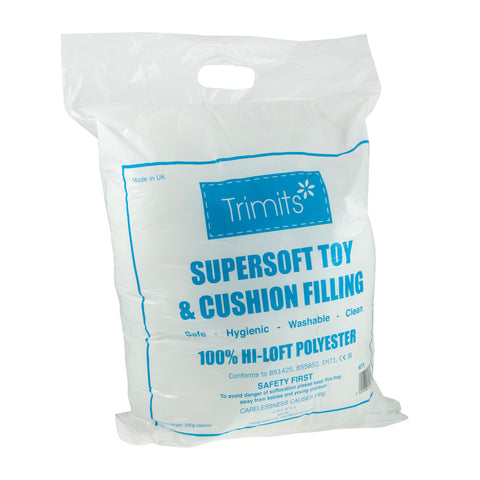 Toy & Cushion Stuffing / Filling 100% Polyester UK Made 200g Trimits MTF