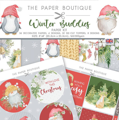 Winter Buddies Paper Kit 8x8 36 Sheets Die-Cut 160/300gsm By The Paper Boutique PB1685