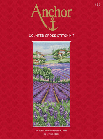 Provence Lavender Scape Counted Cross Stitch Kit By Anchor PCE0807