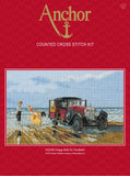 Vintage Rolls on The Beach Counted Cross Stitch Kit By Anchor PCE760
