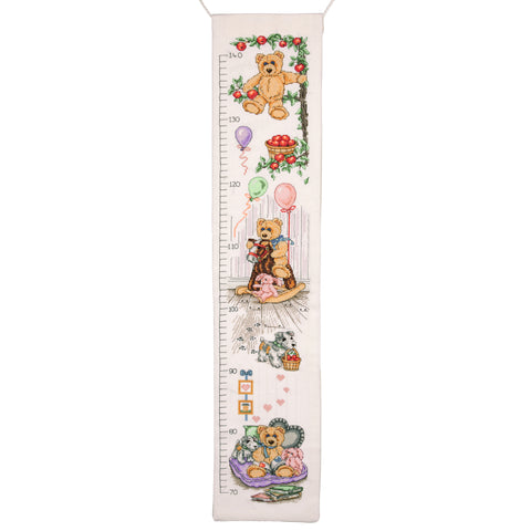 Teddy Height Chart Counted Cross Stitch Kit By Anchor PCE962