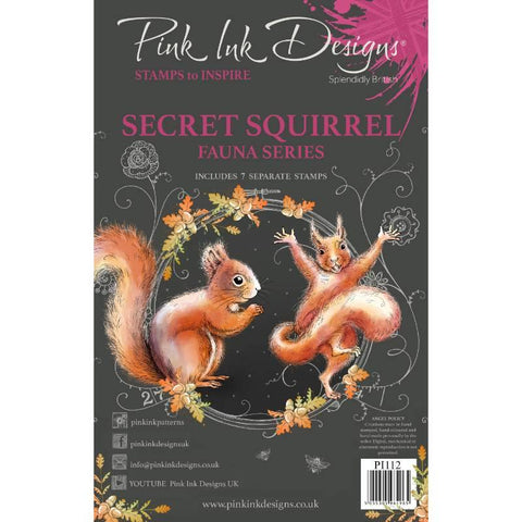 Secret Squirrel Fauna Series 7 Stamps Set By Pink Ink Designs PI112