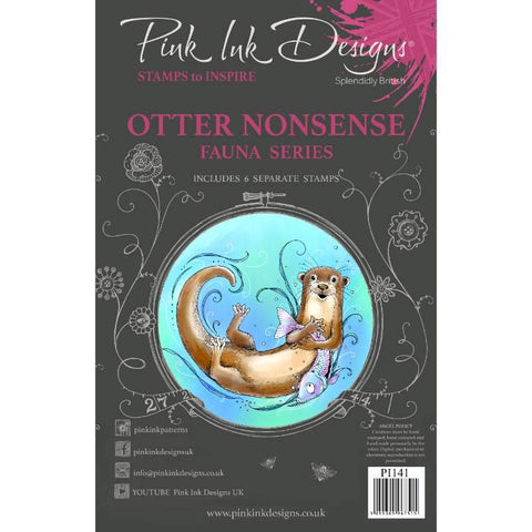 Otter Nonsense Fauna Series 6 Stamps Set By Pink Ink Designs PI141