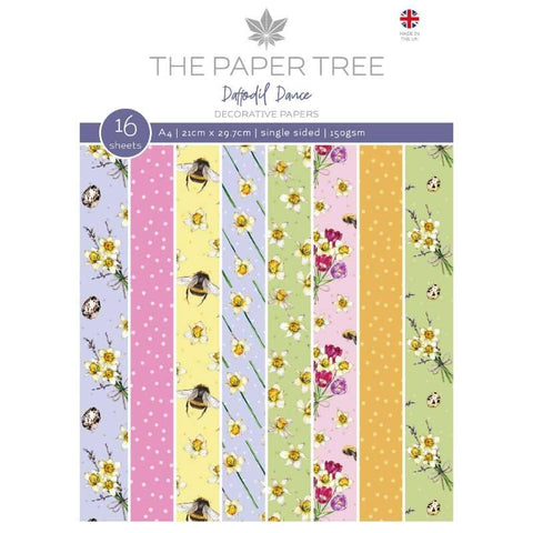 Daffodil Dance Decorative Papers A4 Pad 300gsm The Paper Tree PTC1195