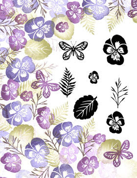 Plentiful Pansies Majestix Clear Peg Stamp Set By Card-io