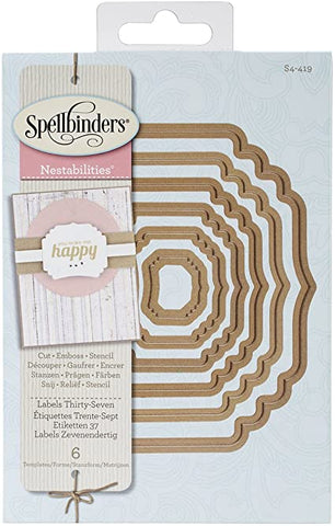 Labels Thirty Seven Nestabilities Dies by Spellbinders S4-419