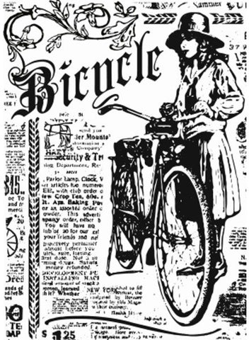 Bicycle Background Advert Clear Stamp By Sharon Callis SCCSA6013