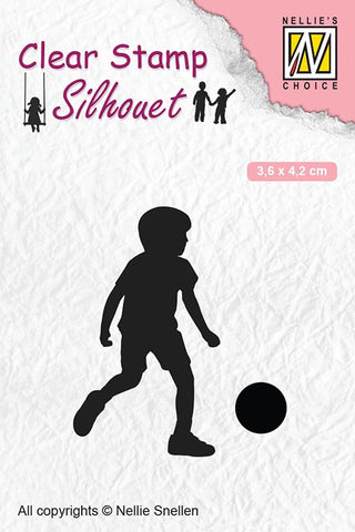 Football Player Clear Stamps Silhouette Child's Play Nellie Snellen SIL049