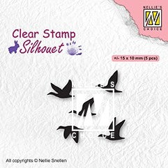 Flying Birds Silhouet by Nellie Snellen Nellies Choice SIL081